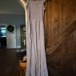 Chic Light Blue Maxi Dress